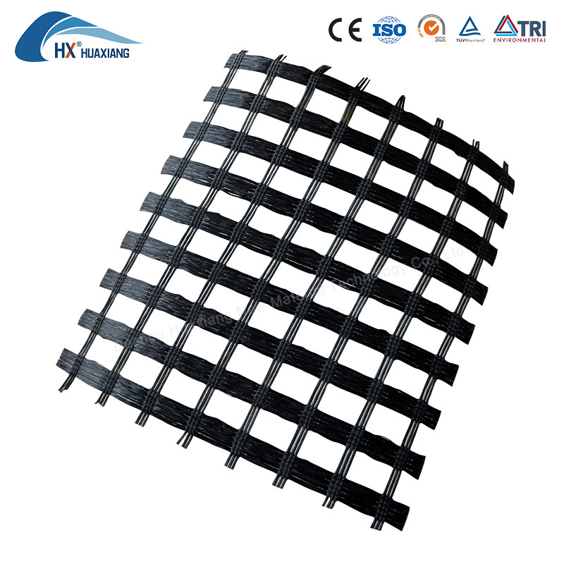 100-200kN High Strength Fiberglass Asphalt Geogrid Polyester Geogrid HDPE Geogrid