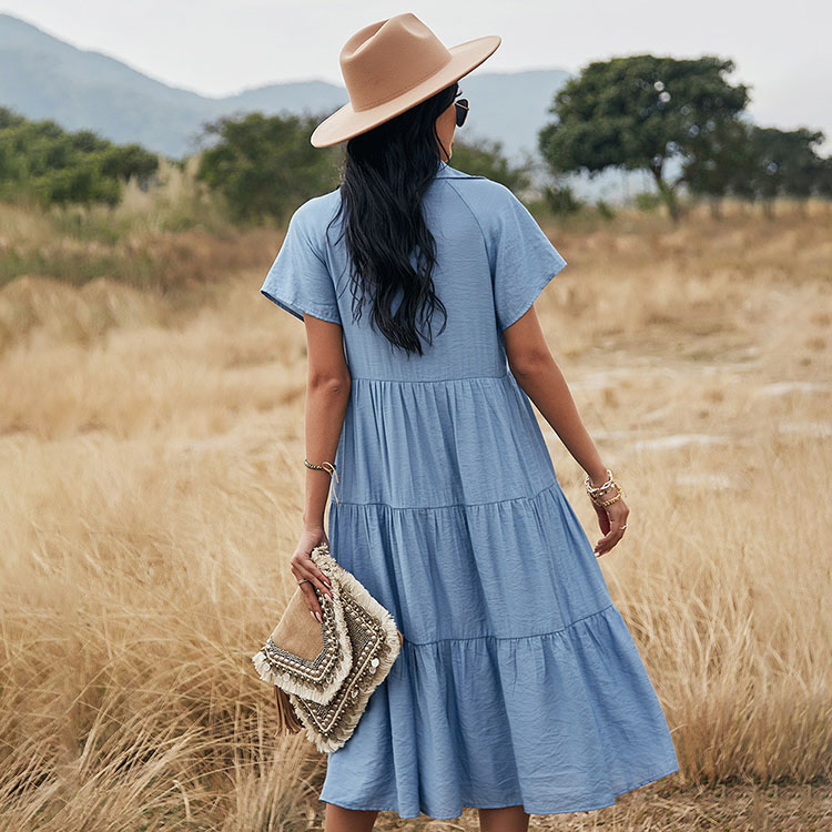 Рубашка женская весенняя плиссированная короткий рукав