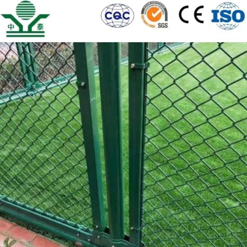 Zhongtai PVC Coated Chain Link Mesh Fence Construction Fence Diamond Iron Wire Mesh