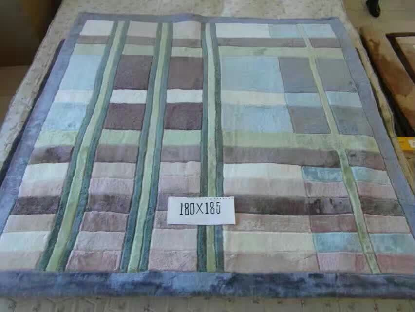 Hot Sale Real Merino Blankets for Interior Dé Cor Double End to End in Yellow