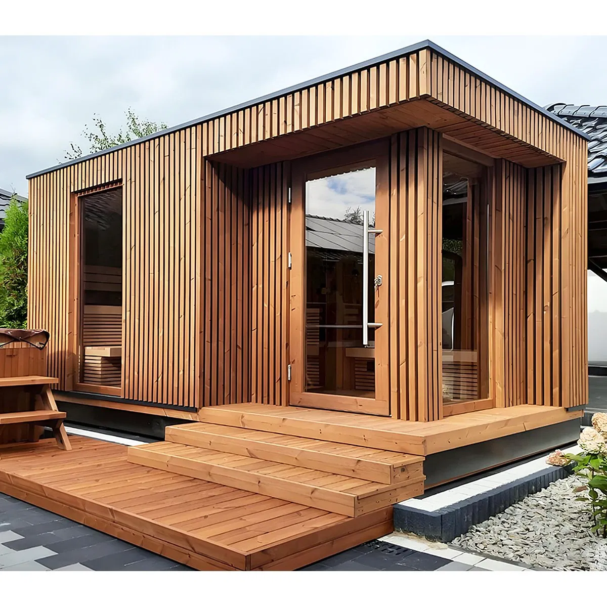 Outdoor Steam Room Sauna for 1 - 4 Person with Bluetooth