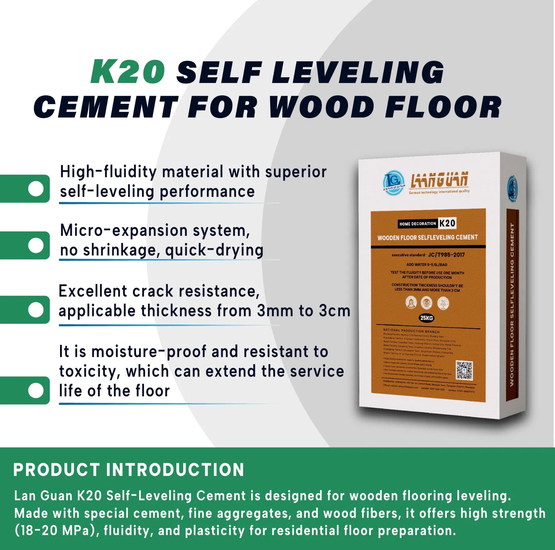 Green Self-Leveling Compound for Wood Flooring Renovation Projects