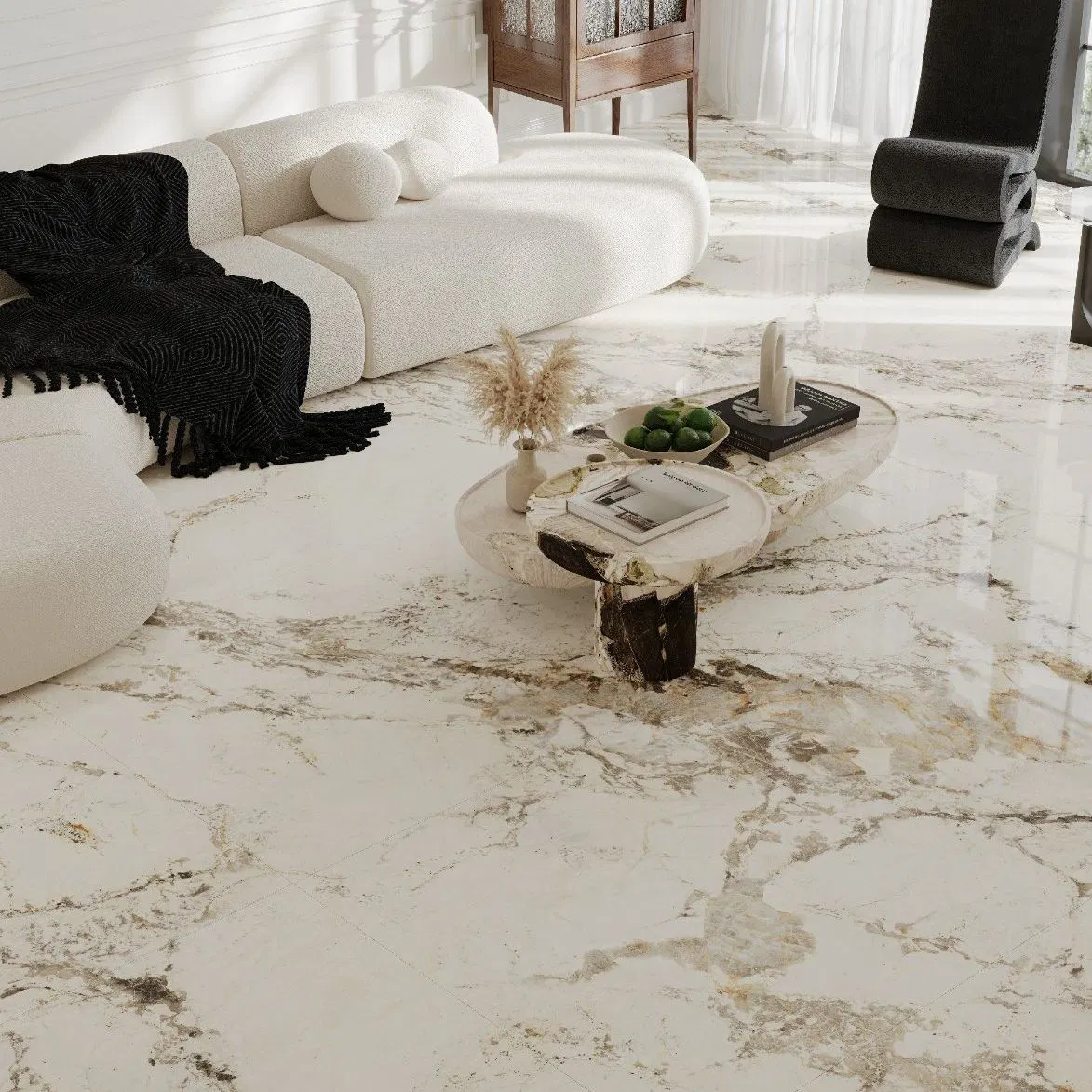 Premium Pandora Full Polished Slab for Lobby, Living Room, Shopping Mall Wall and Floor