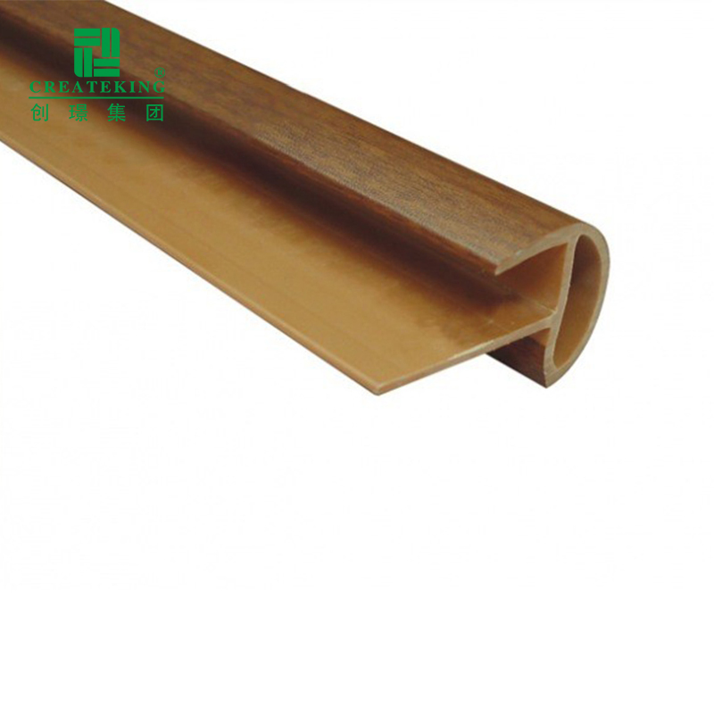 China Factory Hot Selling 40*20mm Q-Shaped Wood-Grain PVC Arc Stair Nosing Profiles