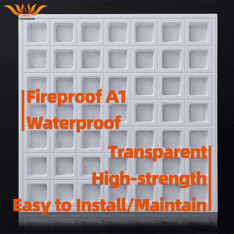 Soundproof 795X795X15mm Gypsum Panel with Antibacterial Property