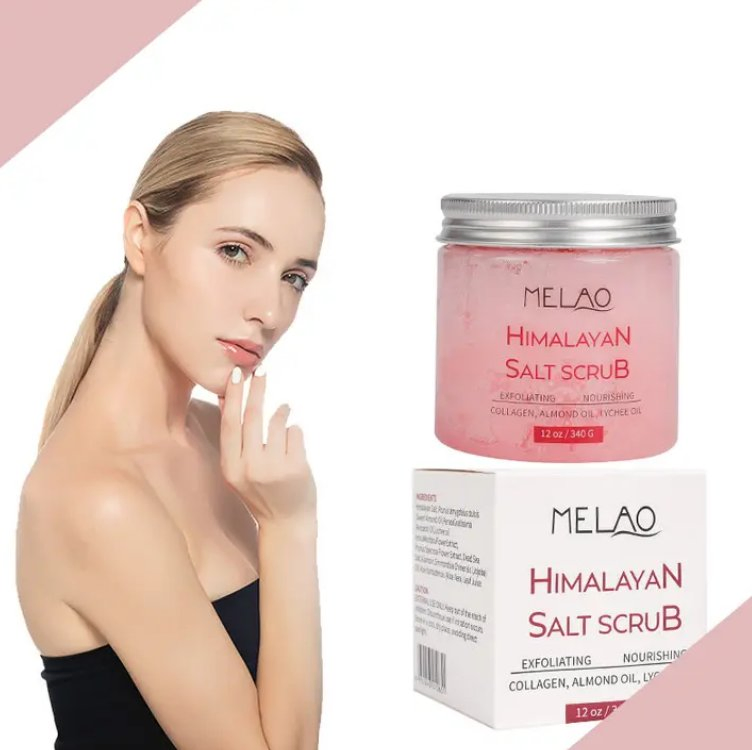 Online Wholesale and Retail Organic Coconut Milk Body Scrub Natural Women Vitamin C Whitening Exfoliating Pink Himalayan Salt Scrub Body Scrub