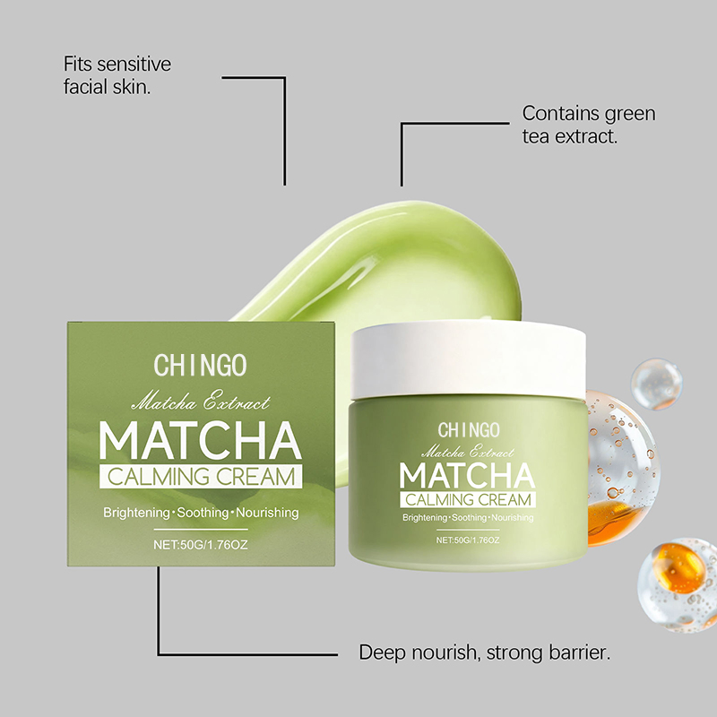Natural Matcha Daily Skincare Brightening Moisturizing Soothing Repairing Face Cream