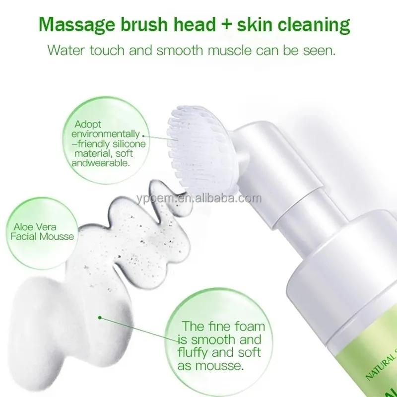 Top Grade Natural Cleansing Mousse Facial Cleanser Gentle Rose Foam Facial Wash