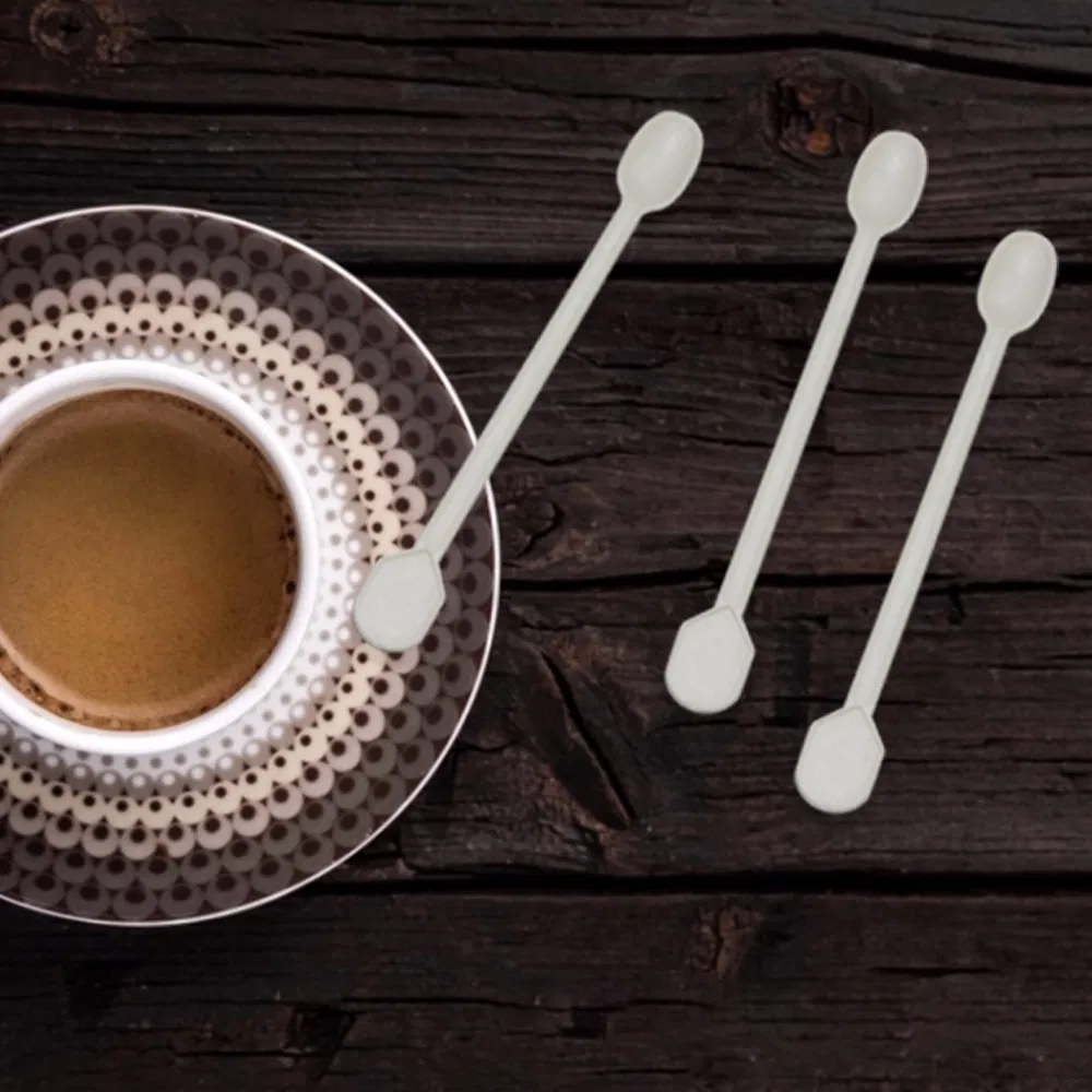 High Quality Mini Biodegradable Eco-Friendly 130 mm Corn Disposable Coffee Stirring Spoon