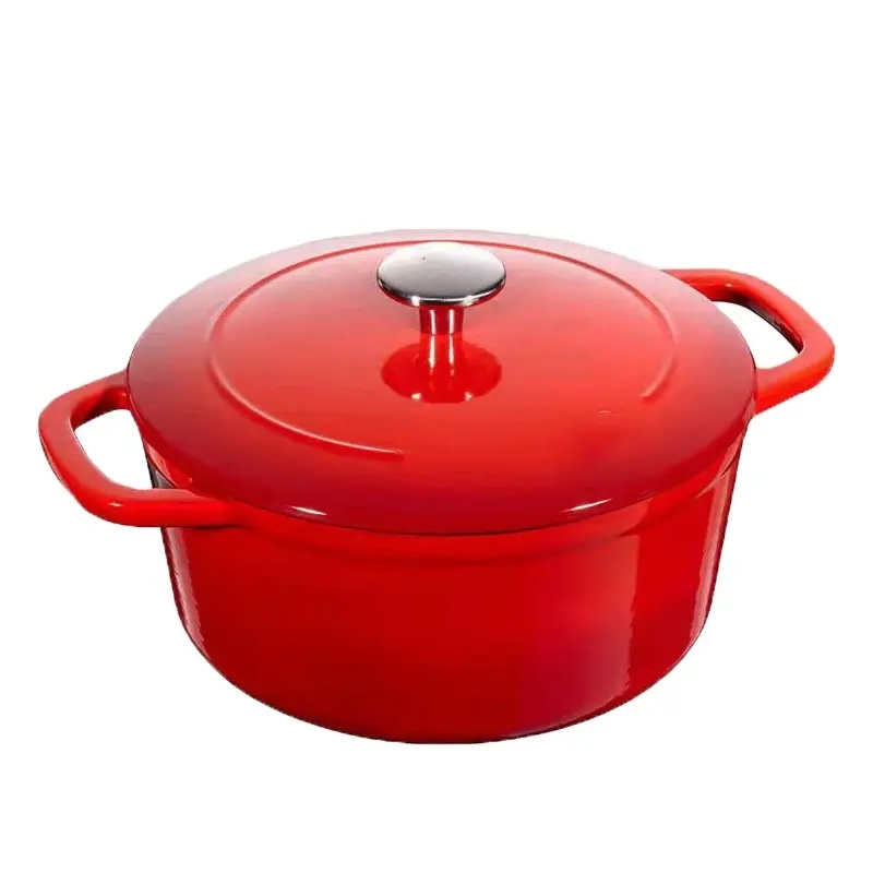 Hot Sale Customized Enamel Cooking Pots Set Enamel Cast Iron Nonstick Pot Cookware Sets