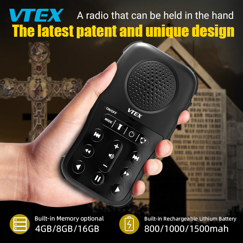 Портативный FM-радиоприемник с солнечной зарядкой и MP3-плеером