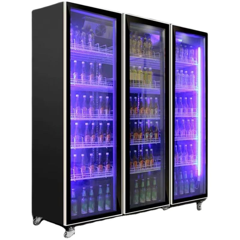 Glass Door Commercial Freezer and Refrigerator for Display Use