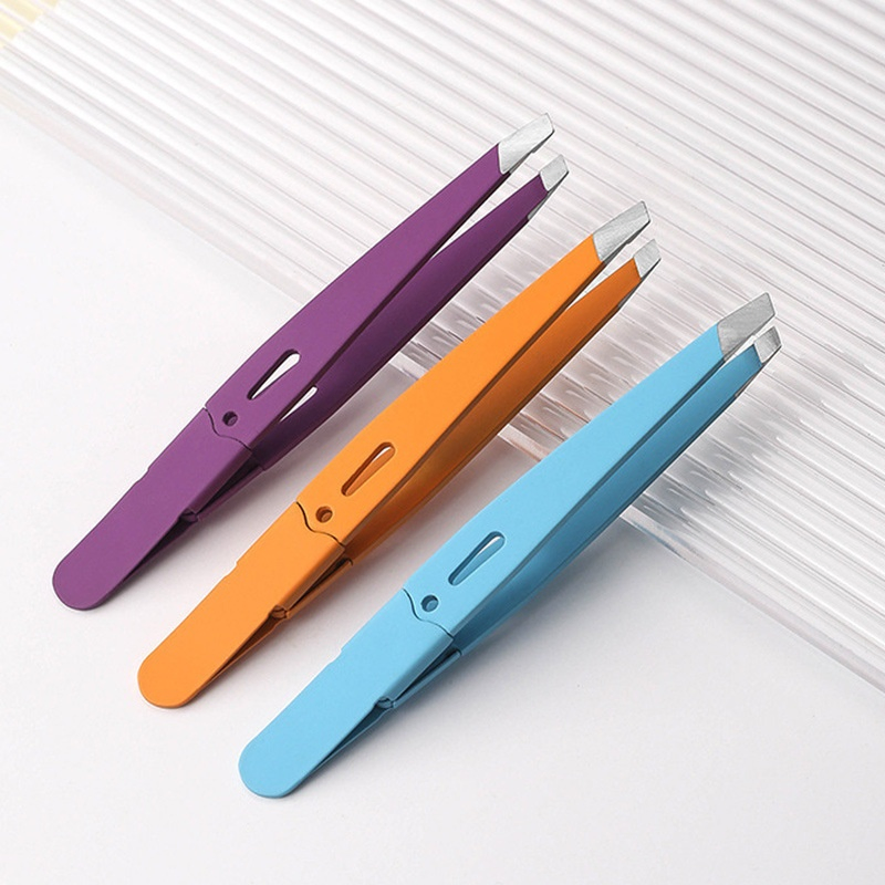 Multi-Purpose Slanted Tip Stainless Steel Pliers Beard Mustache Eyebrow Hair Removal Tweezers