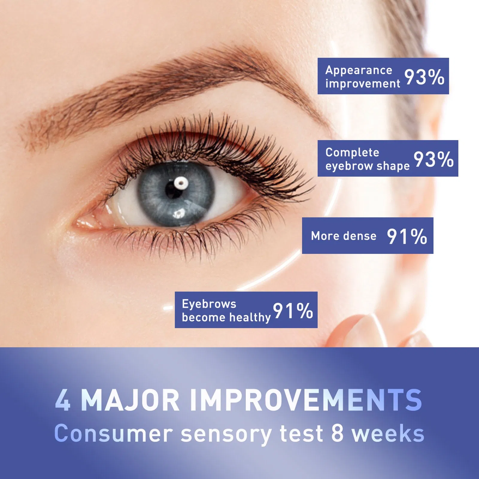 Customize Logo Organic Protein Green Algae Rapid Grow Eyelash Moisturizer Eye Lash Enhancer Growth Serum