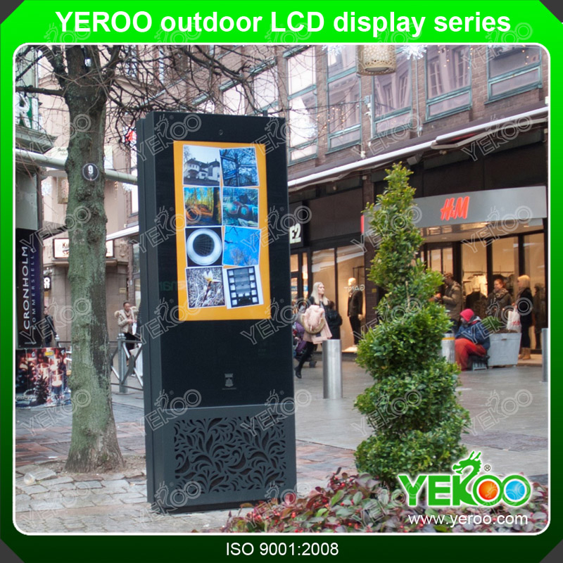 Outdoor Advertising Design 43′ ′ Andriod Advertising Standalone LCD Signage Kiosk
