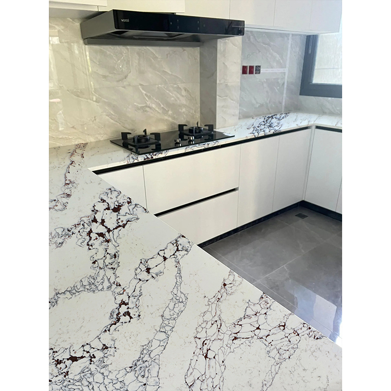 Bulgari Purple Luxury Stone Horizon Artificial Quartz Stone for Kitchen