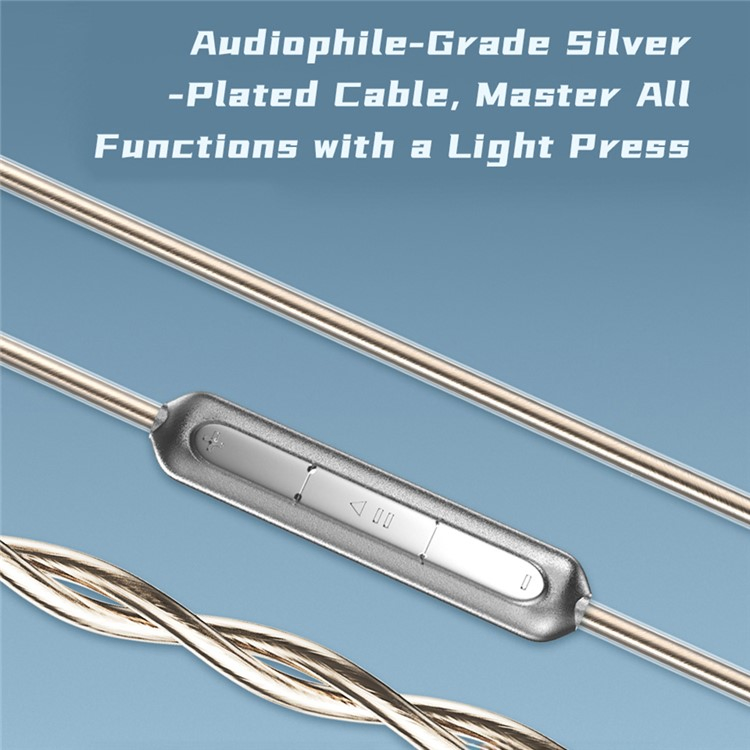 Cvj Nami Aluminum-Magnesium Coil-Iron Hybrid Switch Adjustable Headset Wired in-Ear HiFi Headphones with Microphone