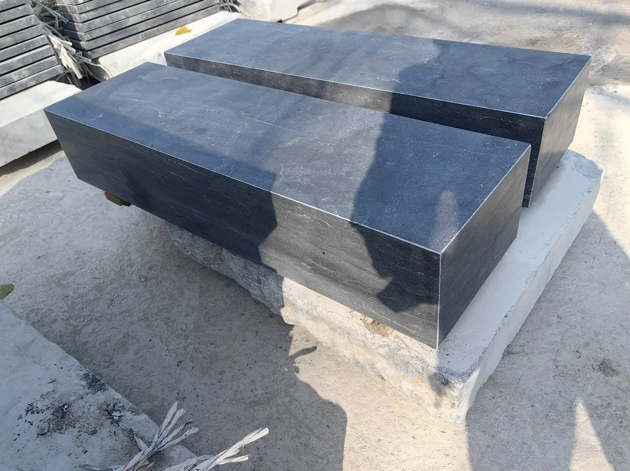 Blue Lime Stone Natural Stone Pool Coping Steps Stairs Outdoor Honed Limestone Tile