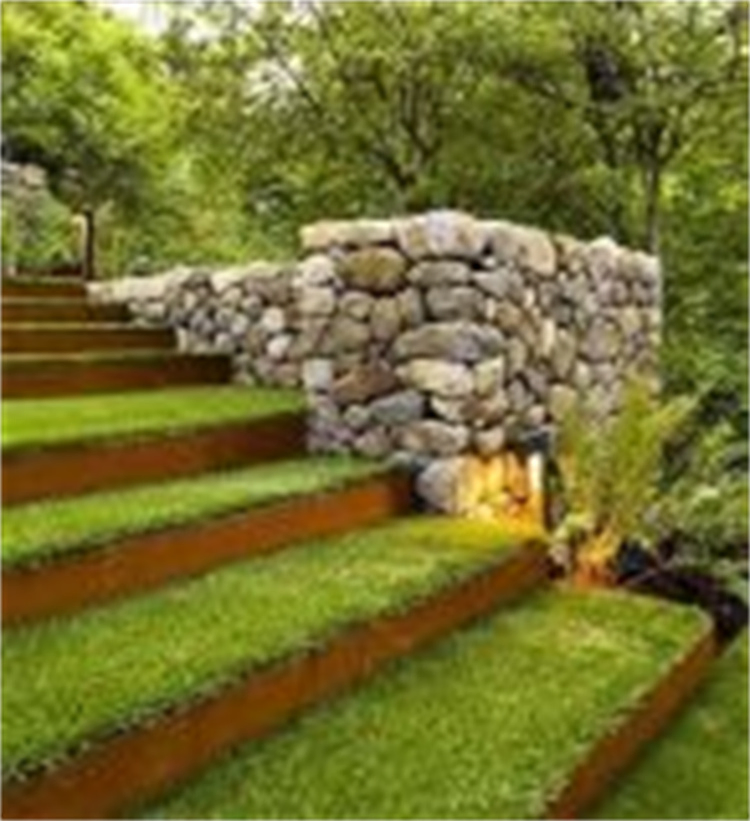 Modern Style Design Corten Steel Rusty Metal Lawn Border Garden Edging