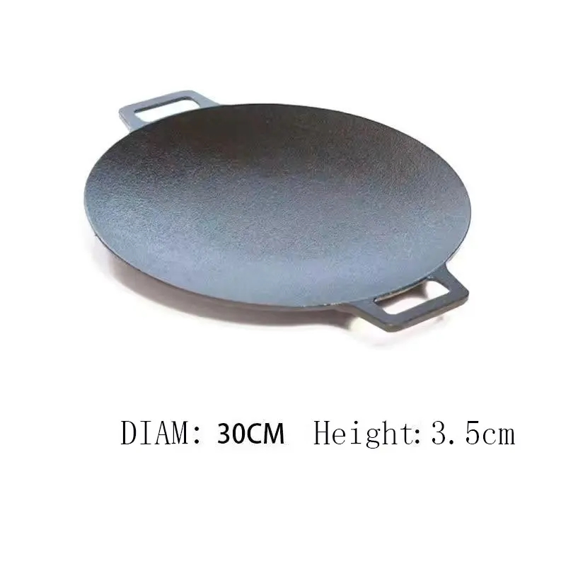 Hot Selling Factory Cast Iron 30cm Korean BBQ Grill Pan