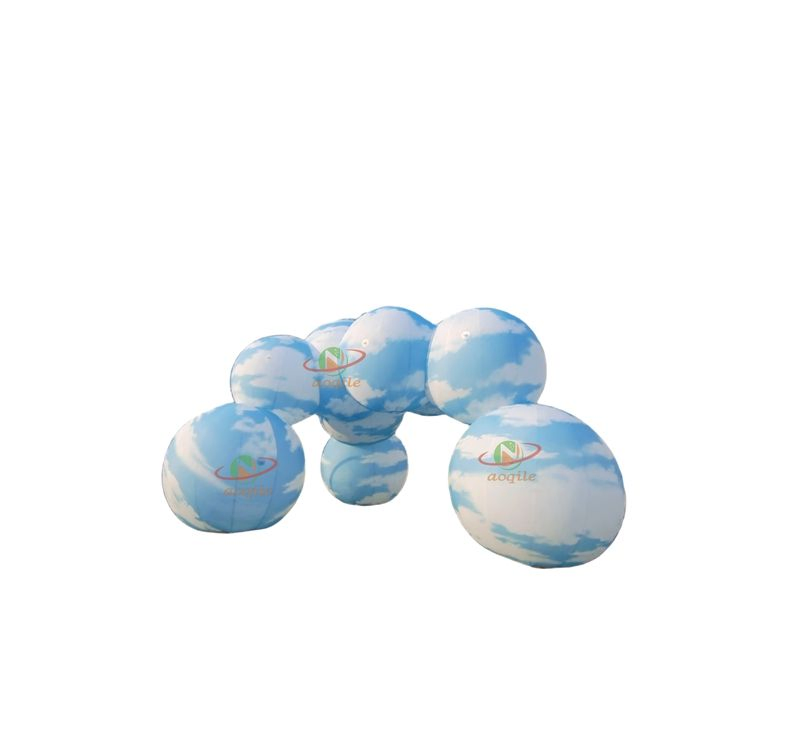 Custom Inflatable Pod Pavilion for Art Exhibition. Giant Inflatable Cloud Balloon with Printing for Events