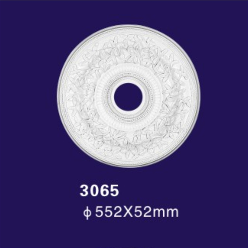 Aeneous Color Polyurethane Ceiling Medallion Round Shape for House Ceiling