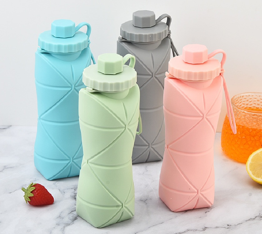 Foldable Silicone Drink Bottles Collapsible Water Bottles