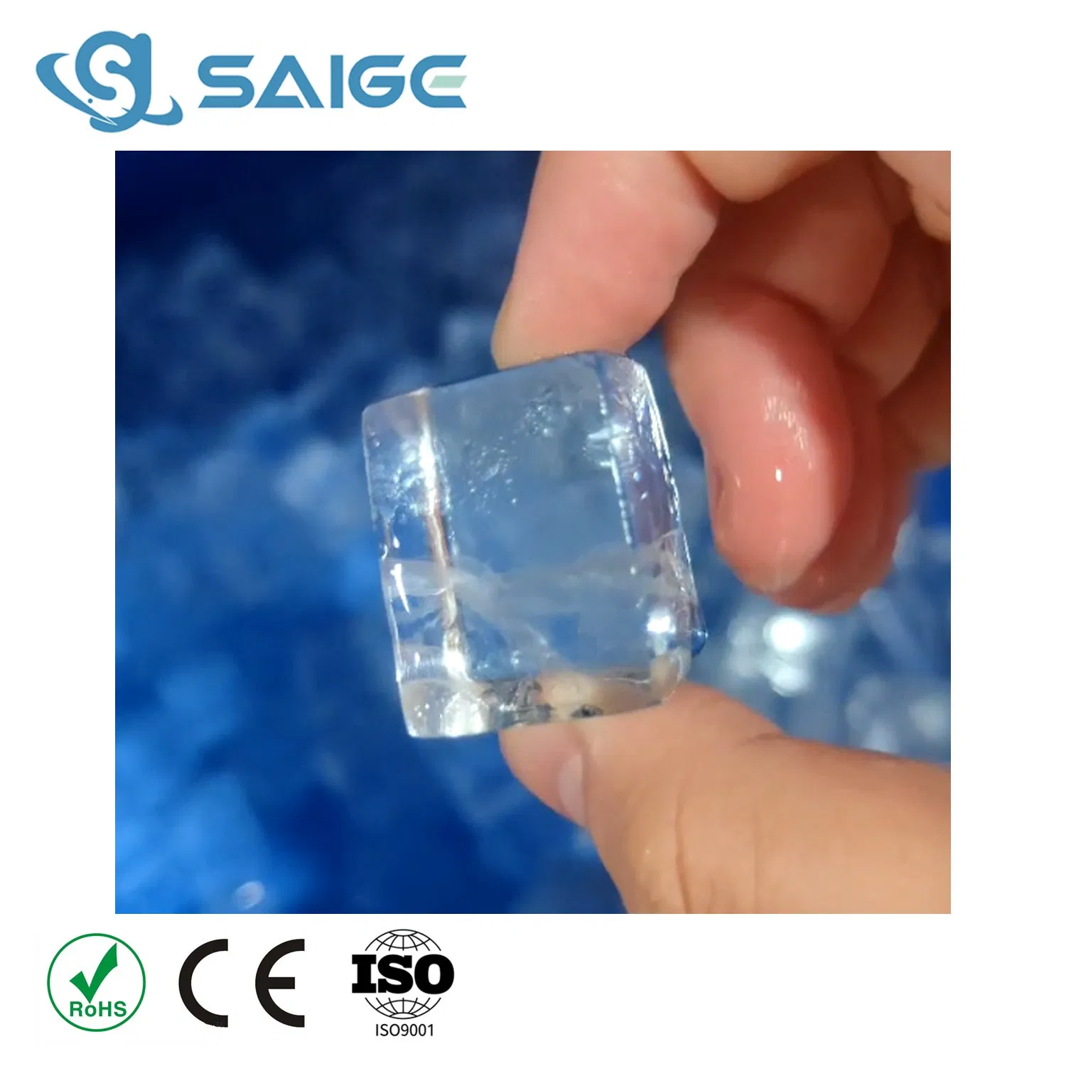 Saige SGS-E500ss 28*28*32mm 220kg Per Day Commercial Big Capacity Solid Cube Ice Making Machine Small Block Ice Machine Ice Cube Maker Cube Ice Machine