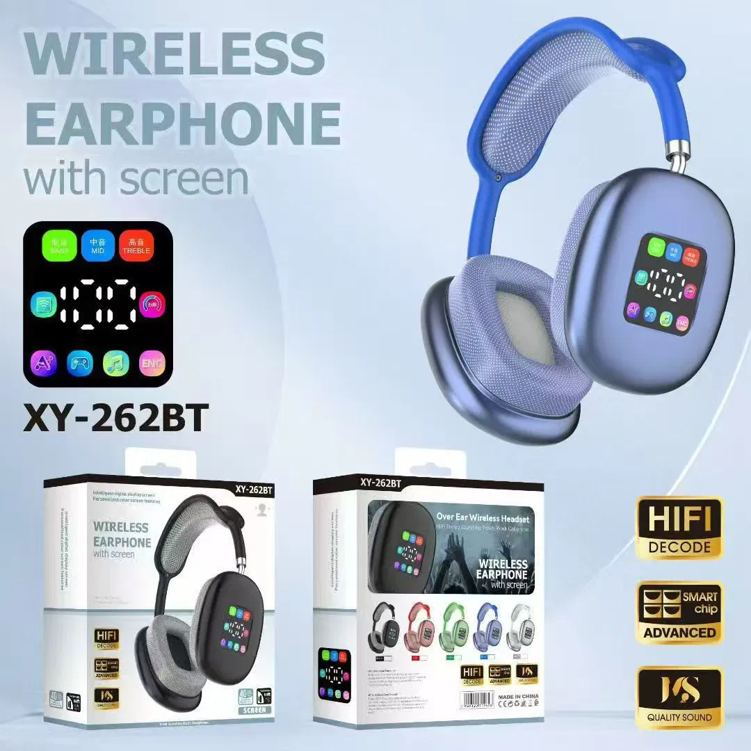 Dynamic Akz Max300 Wireless Over-Ear RGB Digital Display Private Mold New Headset Earbuds