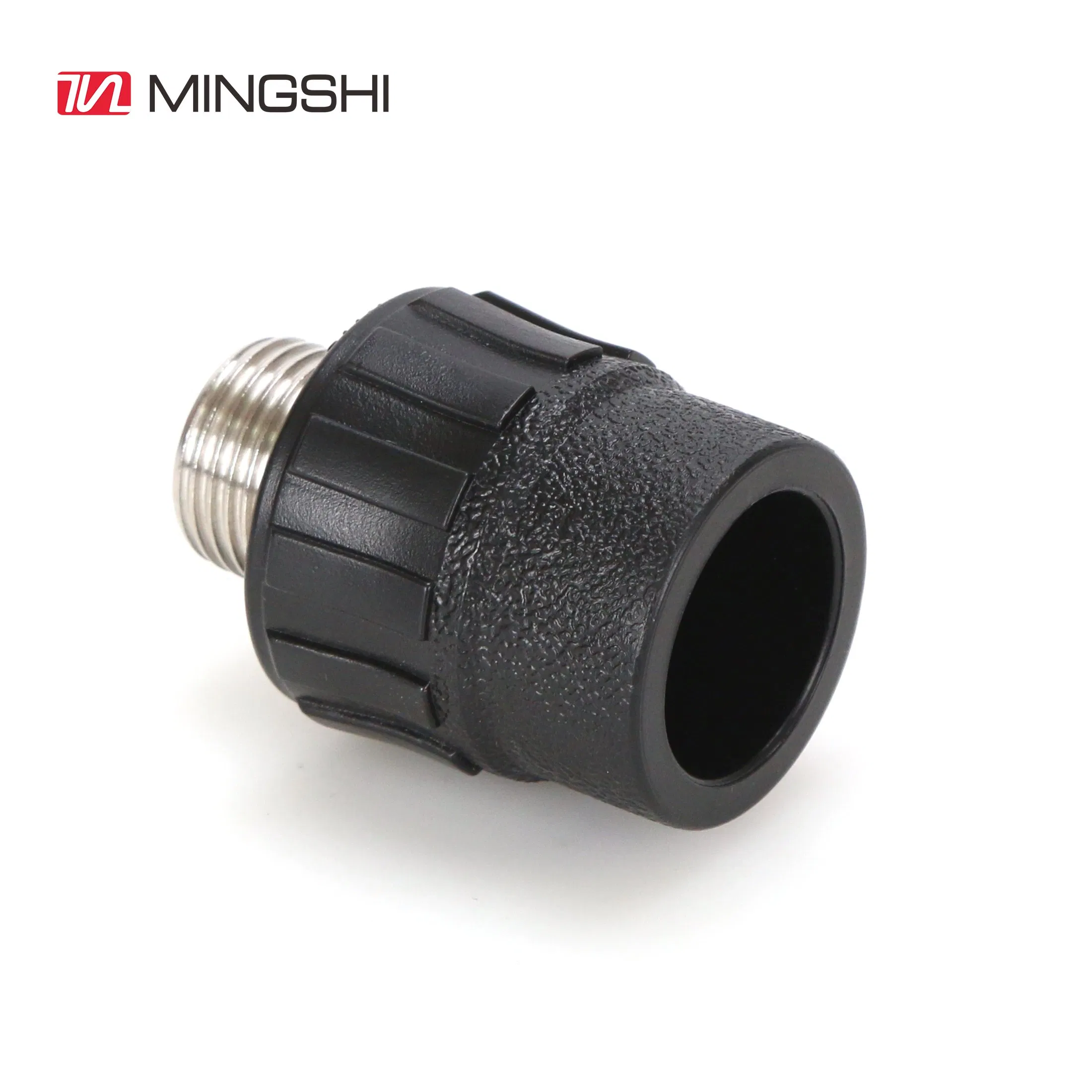 Mingshi OEM Plastic Fitting Wholesale Black Color HDPE Pipe Fitting Male Straight