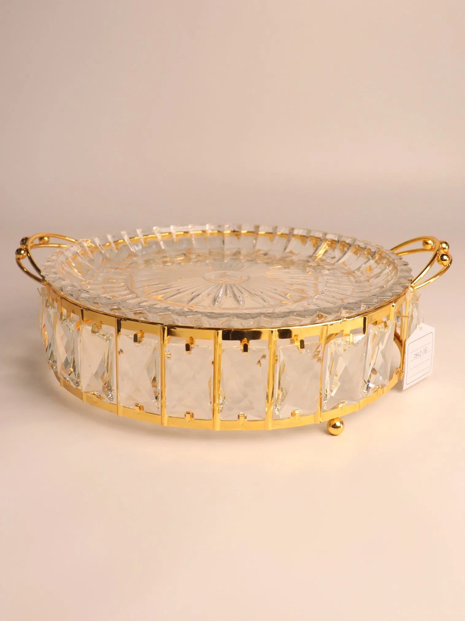 New High-End Wrought Iron with Glass Plate and Fruit Plate
