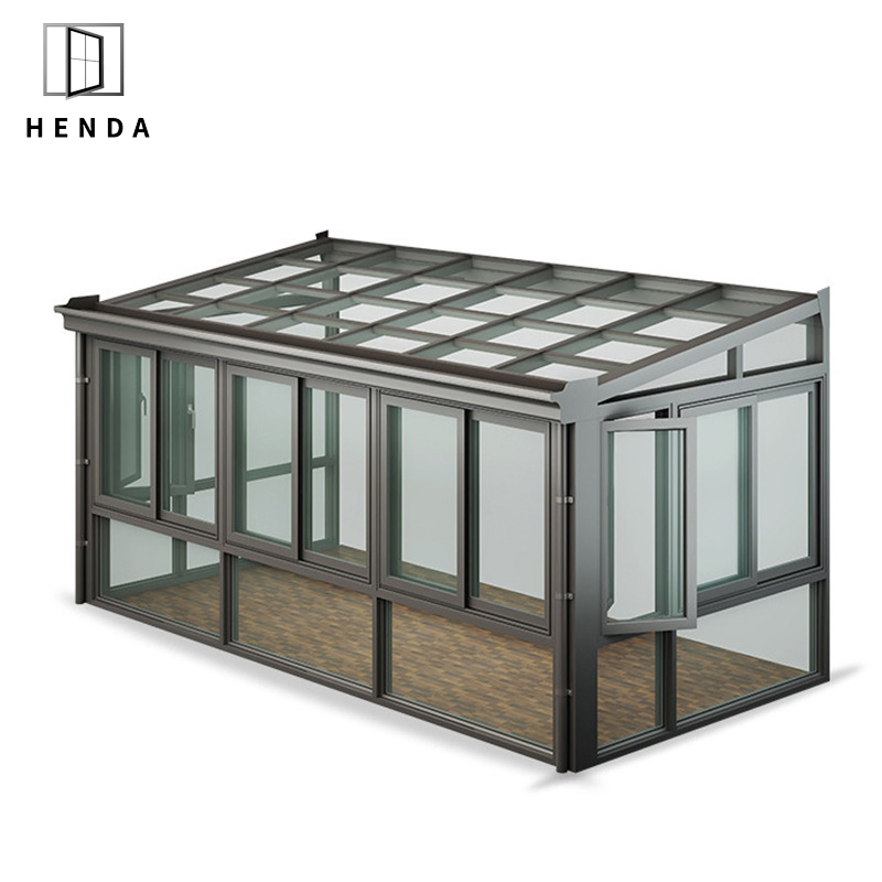 High Quality Water Proof Sunroom Glass House Prefabricated Glass House Prefabricated Glass Sunroom
