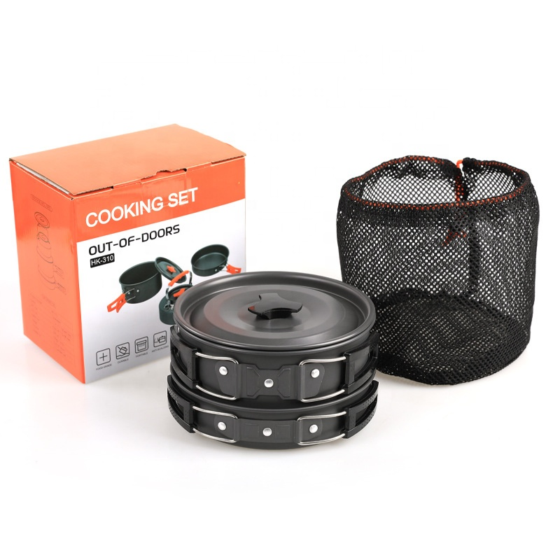 Factory Direct Durable Outdoor Cheap Aluminum Cooking Cookware Sets Camping Pot for Camping