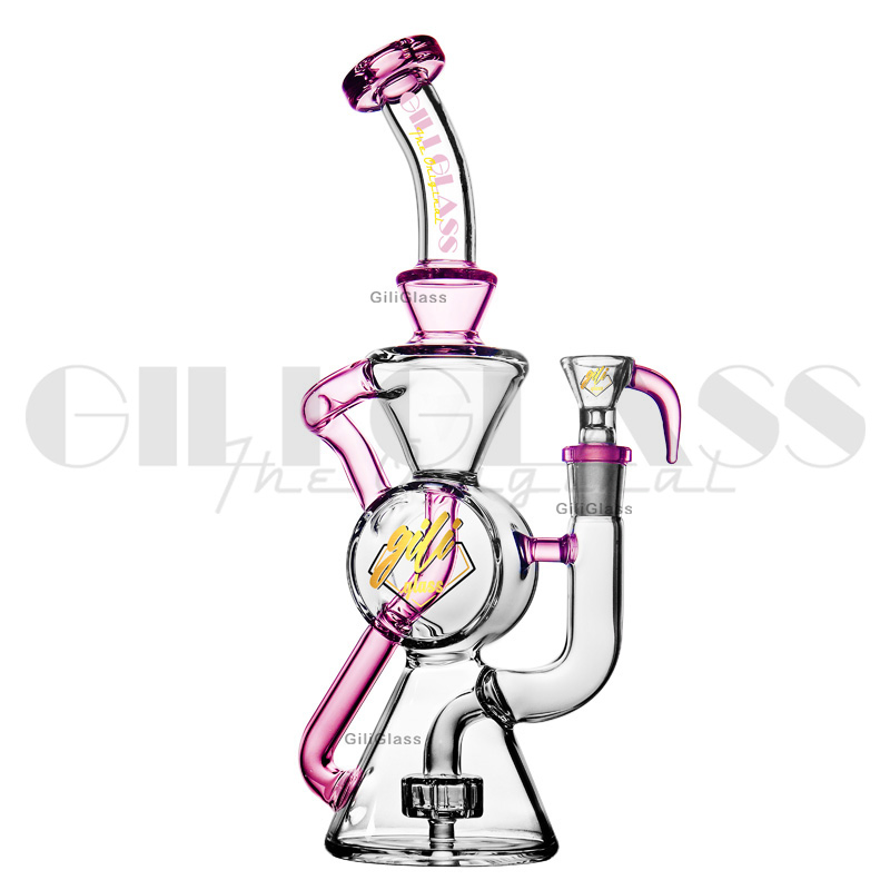 Gili-955 Giliglass 12 Inches Glass Water Pipe for Smoking DAB Rig Glass Recycler Wholesale