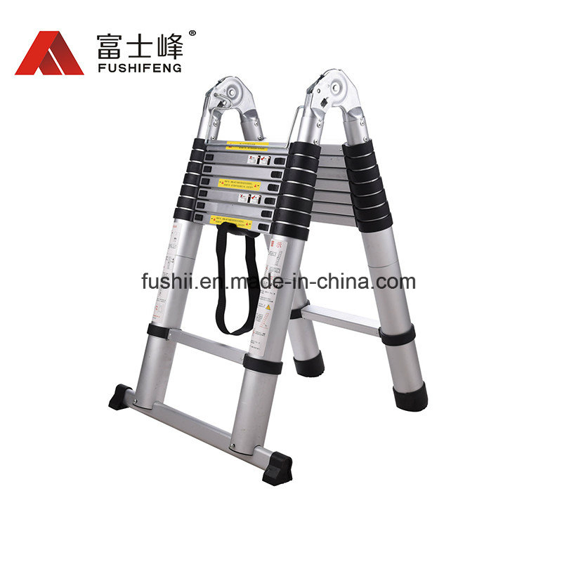 Economical 2 Section Hinged Telescopic Ladder with En131