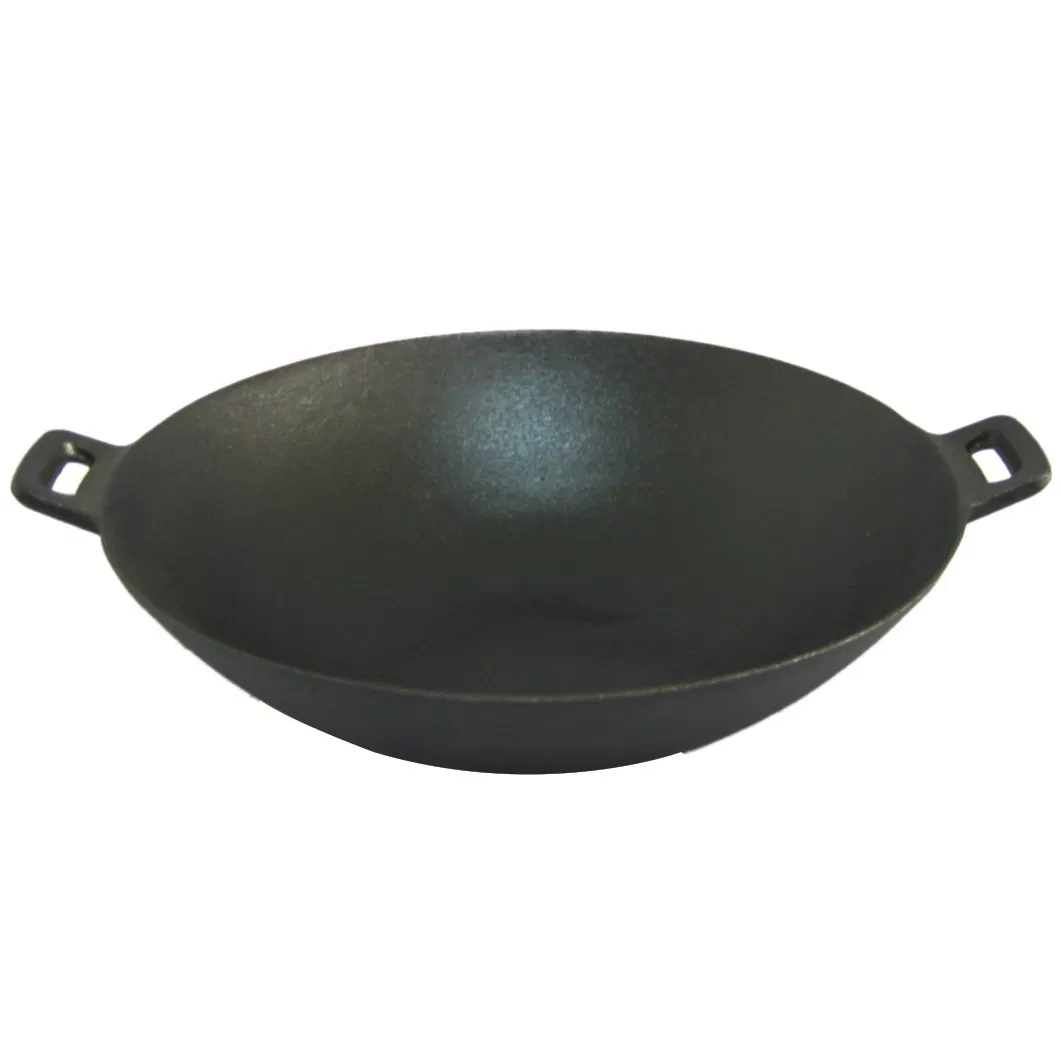 Customize OEM Enamel Cast Iron Wok 11.8" 14.5" BSCI, LFGB China Factory