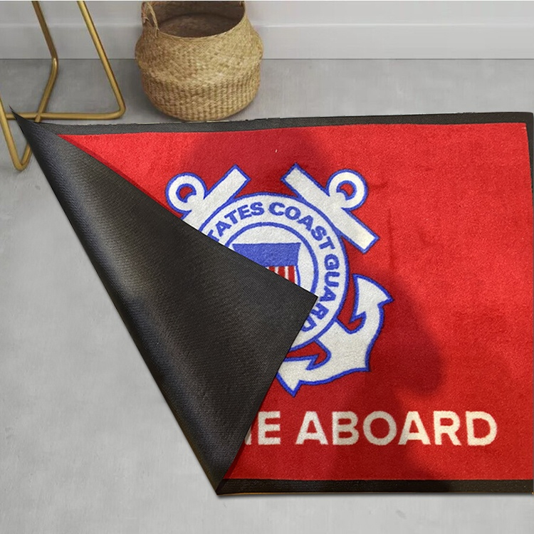 Gym Bathroom Area Rubber Mats Kitchen Flooring Rugs Capet Outdoor Logo Entrance Welcome Anti Slip Rubber Mat for Front Door