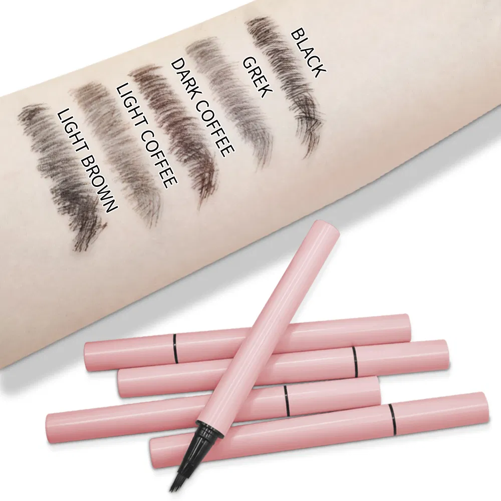 Premium Support Custom Waterproof and Sweat Resistant Longlasting Color Brightening Dark Brown Liquid Eyebrow Pencil