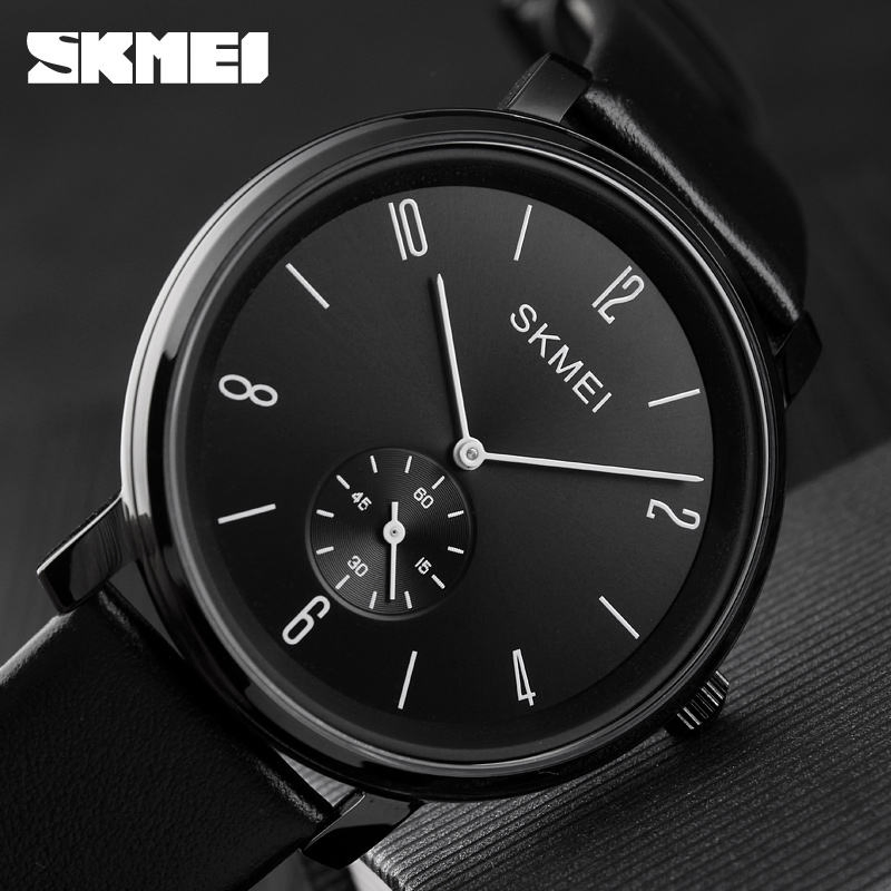 Men Leather Band Watch Skmei Wholesale Fashion Wristwatch Quartz Relogio Masculino Watches