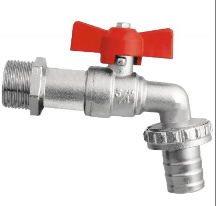 Pn20 Brass Single Cold Water Basin Bathroom Faucet Outdoor Faucet Garden Mop Pool Taps Wall Mount Thread with External Thread