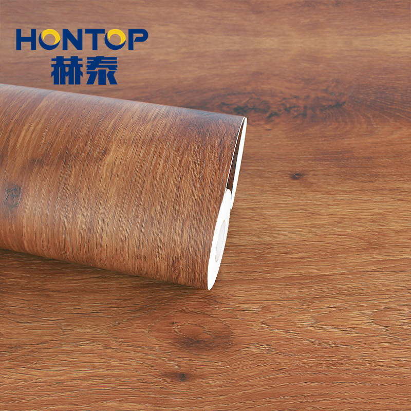 Interior PVC Not Self Adhesive Laminating Wood Textured Decorative Film for Wall Panel Covering