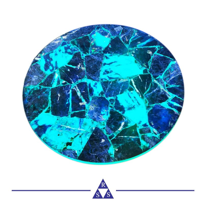 Natural Backlit Semiprecious Gemstone Slab Agate for Coffee Table Desk