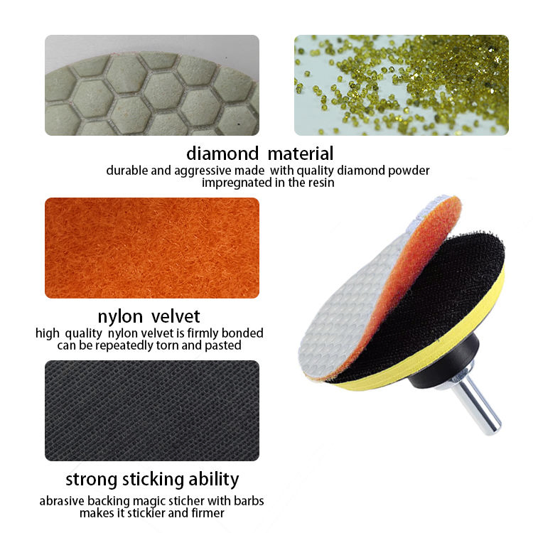 Marble Floor Cleaning Pad Wet Dry Diamond Polishing Pad for Floor Buffing