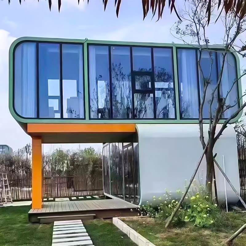 Minimalist Style Portable Residential Double Soundproof Tiny House Capsule Cabin