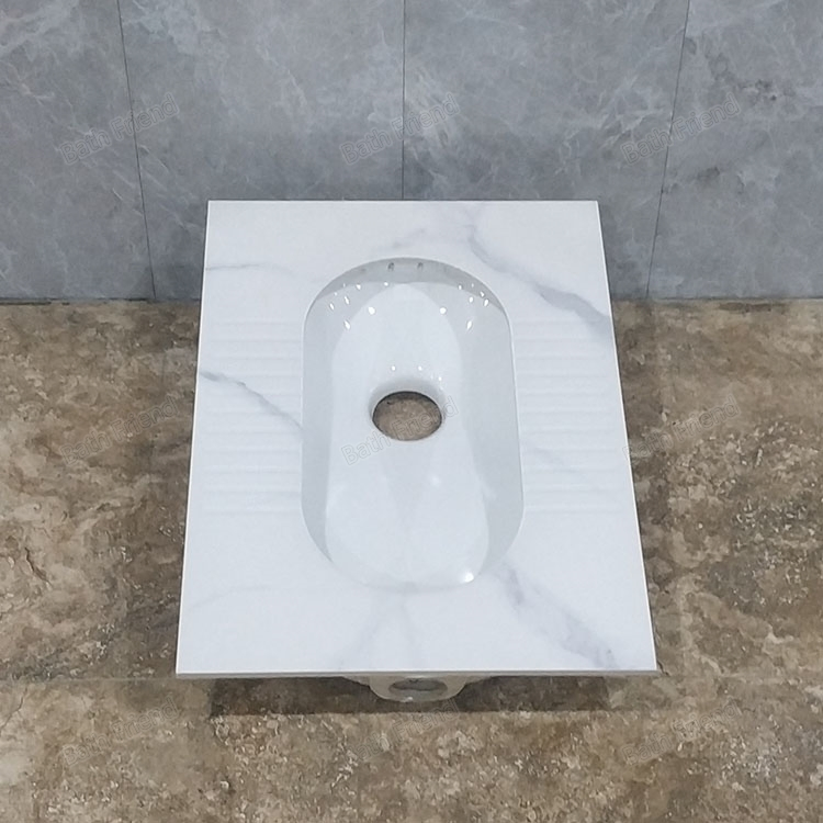 China Wholesaler Squatting Pan Toilet Wc Marble Design Rock Slab Squatting Pan for Iraq