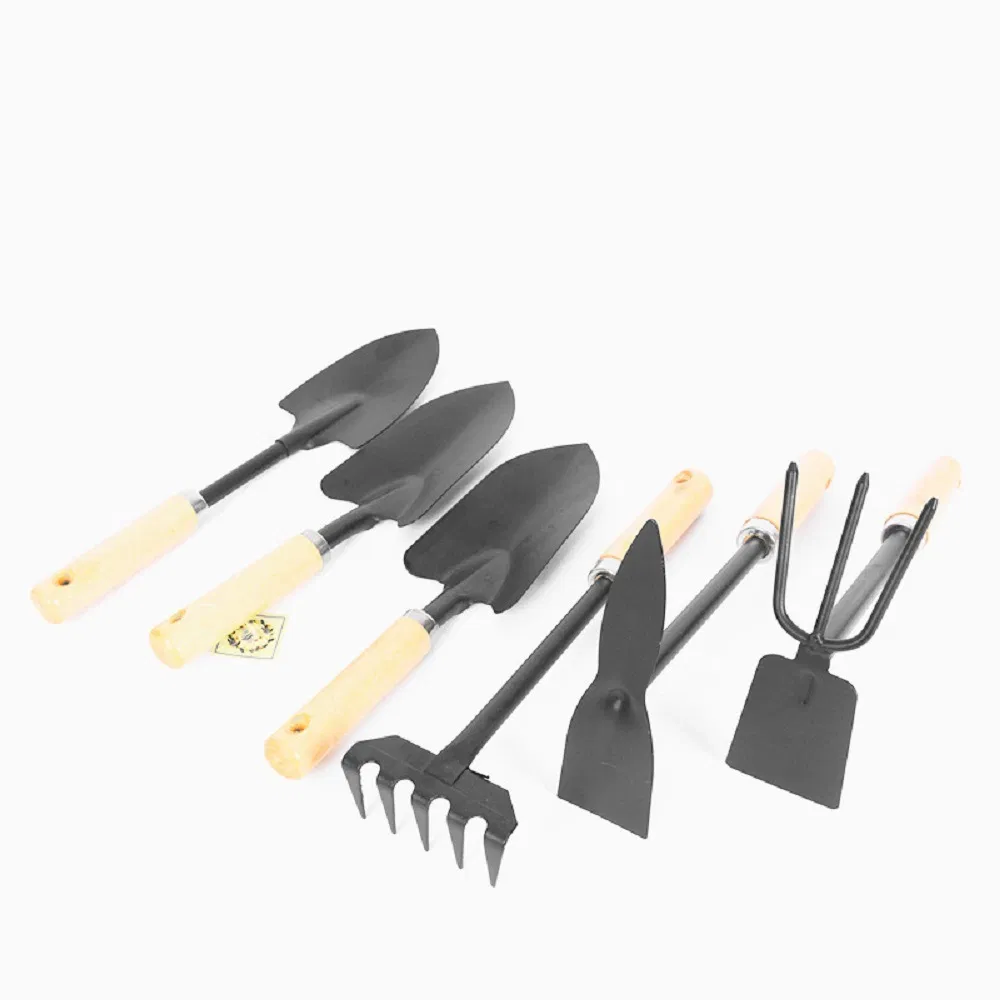 Heavy Duty Gardening Accessories Tools Wooden Handle Wholesale Steel Garden Tool Set Bl17752