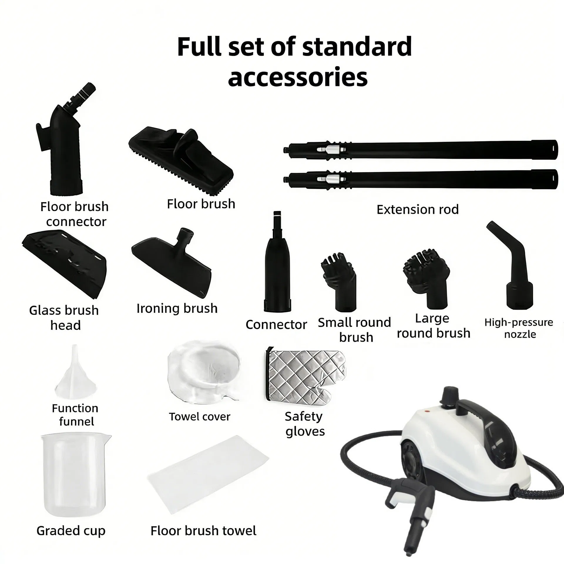 Professional Household High-Pressure & High-Temperature Multi-Purpose Steam Cleaner Chemical-Free Cleaning