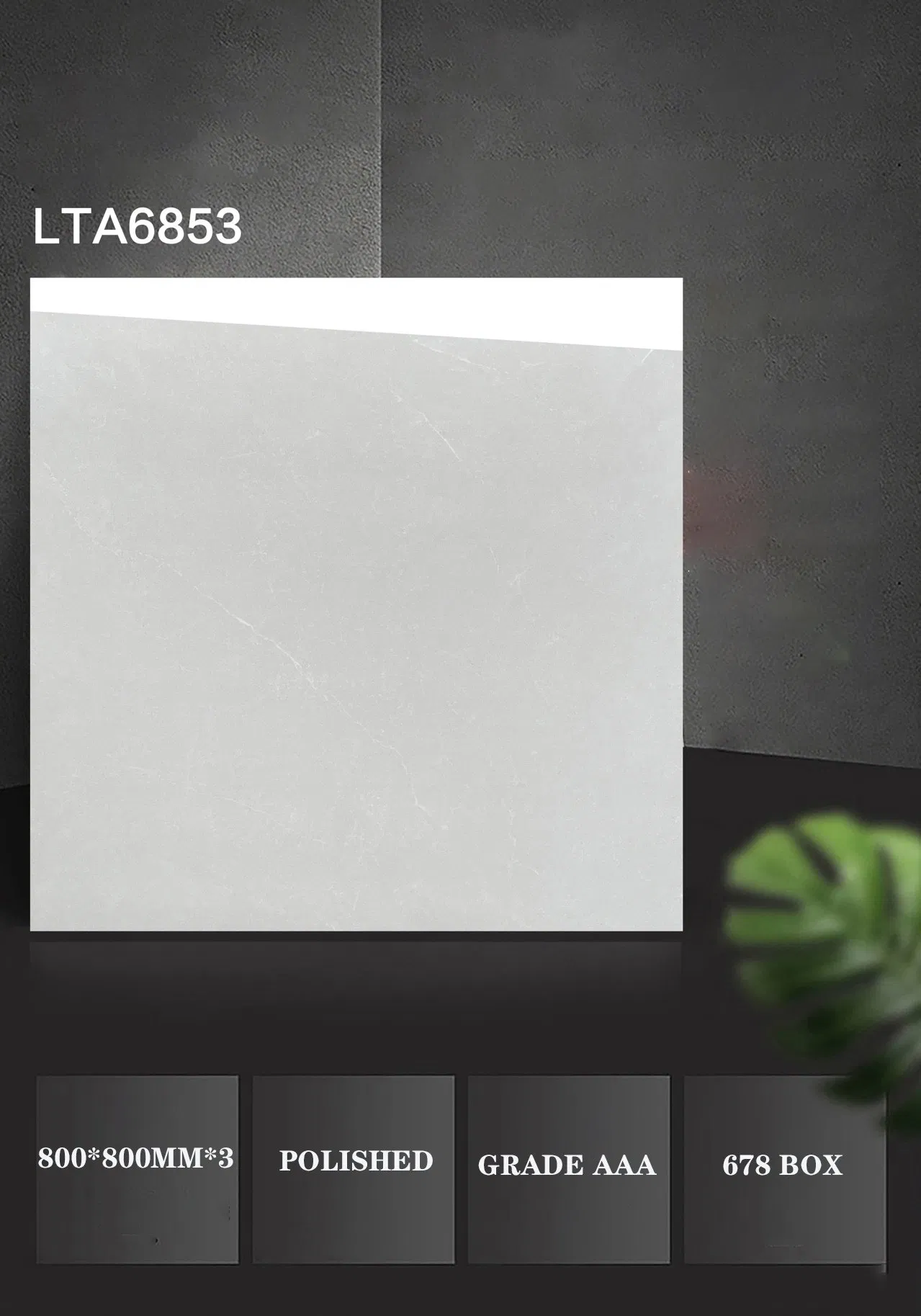 Плитка керамогранитная полированная 800x800 мм мрамор