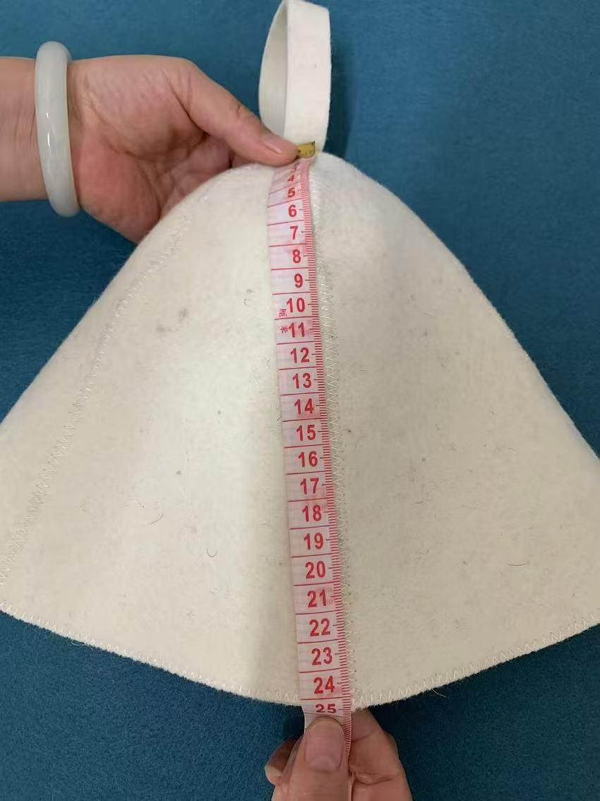 Felt Wool Hat for Sauna Anti Heat Bath Head Cap Wool Felt Sauna Hat Cap Russian Sauna Hat with Hang Loop Supply