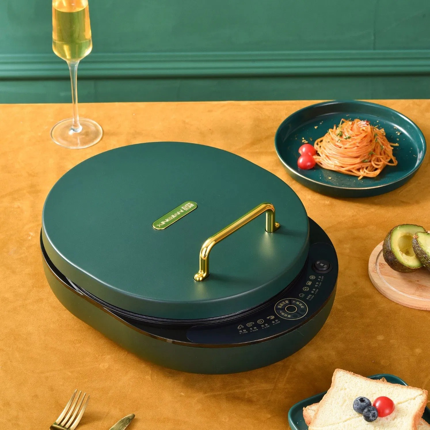 Automatic Crepe Calzone Maker Electric Pizza Pan Household Breakfast Maker